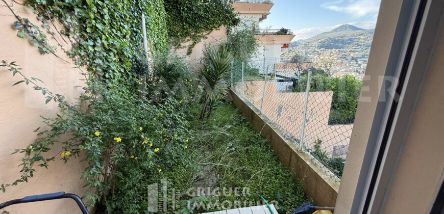 Vente 3 pièces Nice Pessicart vue panoramique