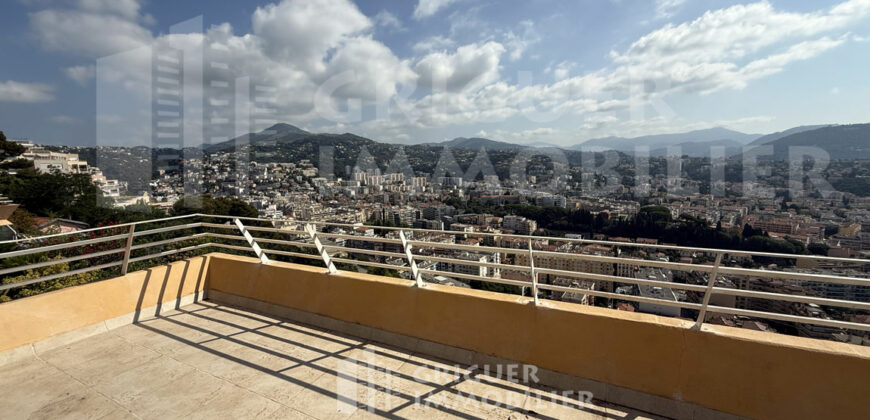 Vente 3 pièces Nice Pessicart vue panoramique