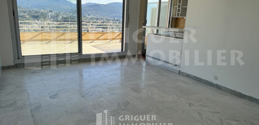 Vente 3 pièces Nice Pessicart vue panoramique