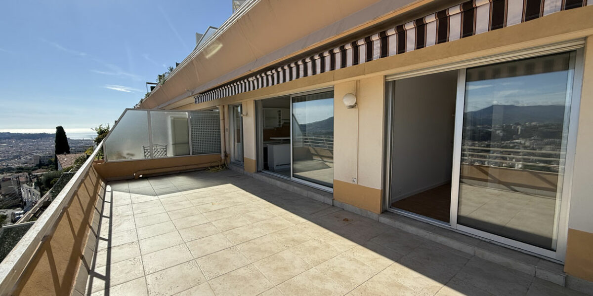 Vente 3 pièces Nice Pessicart vue panoramique