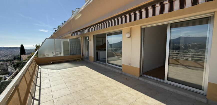 Vente 3 pièces Nice Pessicart vue panoramique