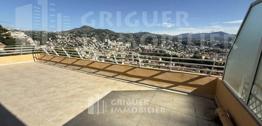 Vente 3 pièces Nice Pessicart vue panoramique