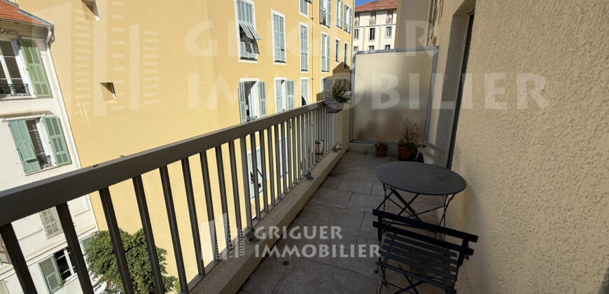 Vente grand studio avec terrasse Nice Bd Gambetta